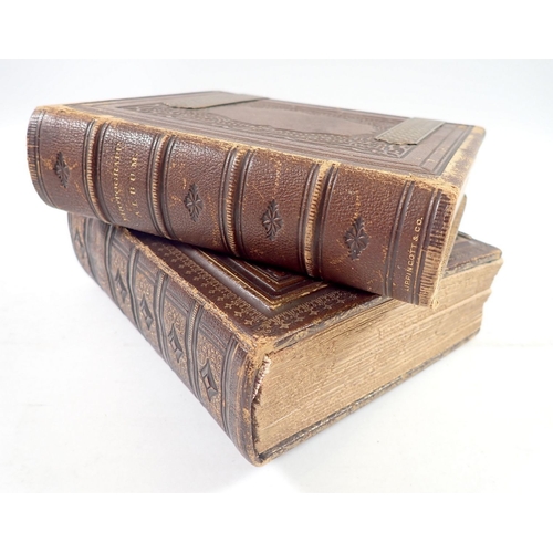 655 - Two Victorian photograph albums and contents of Carte de Visite, fifty four photographs in total