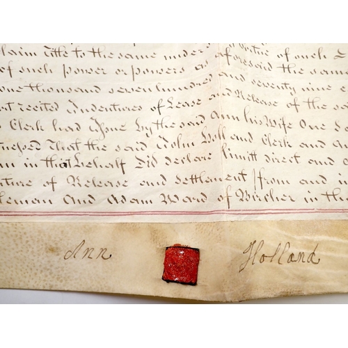 658 - A Conveyance document for Brimsfield Court Estate 1783 signed John & Ann Holland