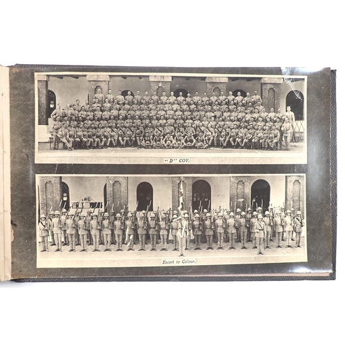 661 - The Bedfordshire and Hertfordshire Regiment 2nd Battalion album Kamptee Camp, 1923-24 with photos by... 