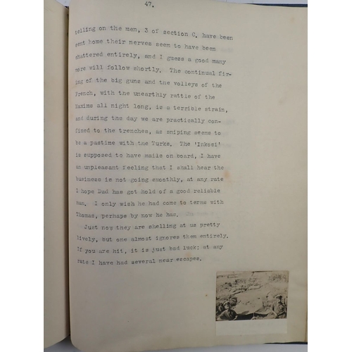 665 - An exceptional privately bound three volume WWI diary by Petty Officer Allan Macbeth Royal Naval Ser... 