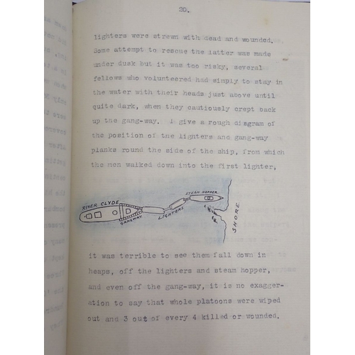665 - An exceptional privately bound three volume WWI diary by Petty Officer Allan Macbeth Royal Naval Ser... 