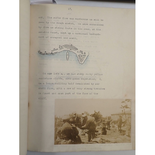 665 - An exceptional privately bound three volume WWI diary by Petty Officer Allan Macbeth Royal Naval Ser... 