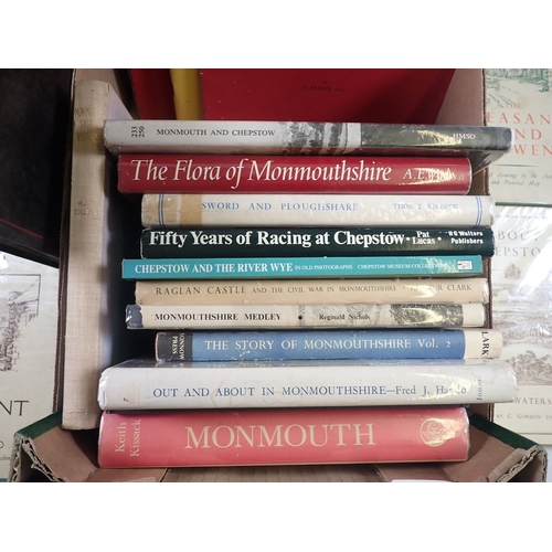 700 - A box of books on Monmouthshire and Chepstow including Monmouthshire Writers 1945, Annuals of Chepst... 