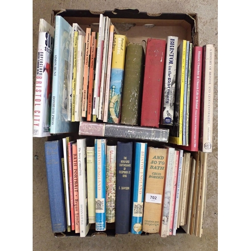 702 - A large group of books on Bristol and Bath including Bristol Fashion by Hugh Redwood, And So To Bath... 