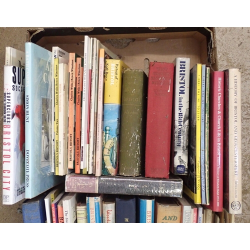 702 - A large group of books on Bristol and Bath including Bristol Fashion by Hugh Redwood, And So To Bath... 