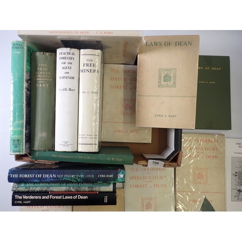 706 - A group of Cyril Hart books on Mining in the Forest of Dean including The Free Miners of the Royal F... 