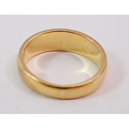 300 - An antique gold ring inset five old cut oval diamonds, tested as 18 carat, size L, 5.6g