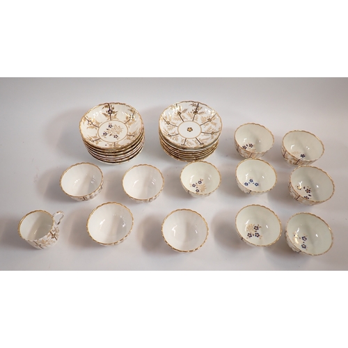 45 - A Barr Flight & Barr Worcester part tea set comprising four tea bowls, eight saucers and one coffee ... 