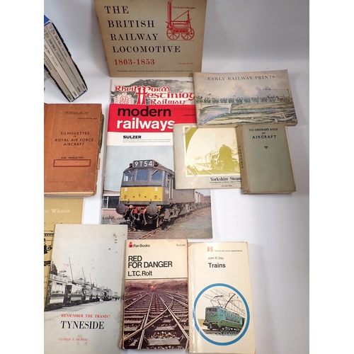 602 - A group of books on railways and aircraft including Our Iron Roads by F S Williams 1883, eight Royal... 