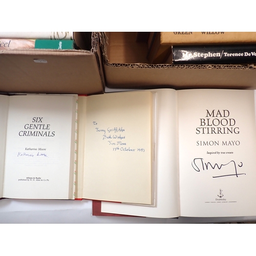 605 - A selection of modern fiction, all signed by the authors, mostly first editions