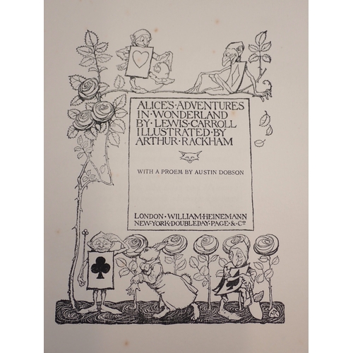 632 - Alice's Adventures in Wonderland by Lewis Carroll illustrated by Arthur Rackham with a 'Proem' by Au... 