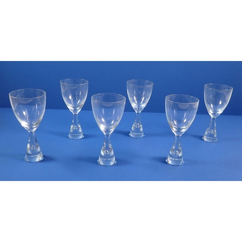 114 - Six Holmgaard Princess vintage wine glasses - boxed, 13.5cm
