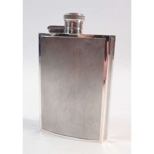 130 - A Walker & Hall silver plated spirit flask, 13.5cm high