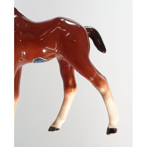 15 - A Beswick Doberman, two Beswick horses and a koala bear - horse 18cm tall