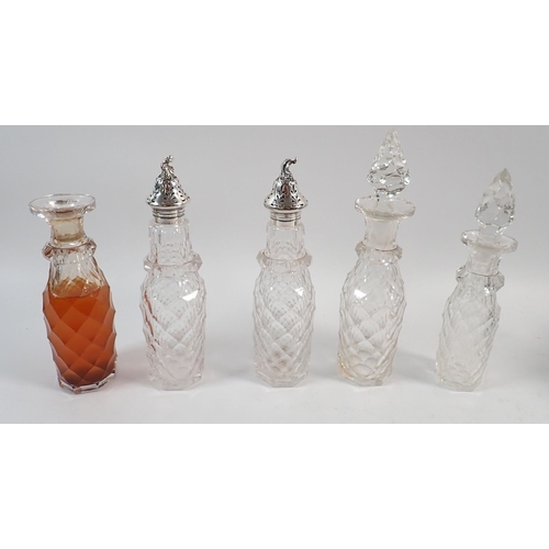 163 - A Victorian silver engraved cruet stand, London 1840 by Edward, Edward Junior, John & William Barnar... 