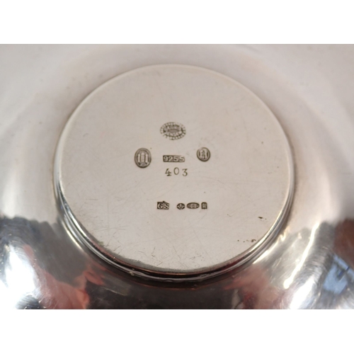 200 - A Georg Jensen silver dish with import marks for London 1925, 150g 15.5cm diameter