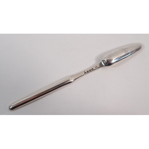 224 - A silver marrow scoop, London 1814 by Solomon Hougham, 22cm long, 43g