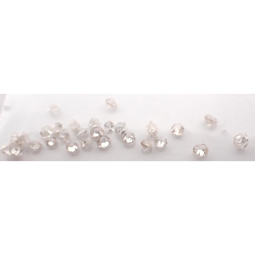 280 - A quantity of loose old cut diamonds comprising twenty eight .02ct, eleven .04ct and two .01cts