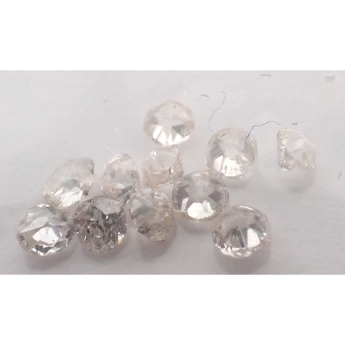 280 - A quantity of loose old cut diamonds comprising twenty eight .02ct, eleven .04ct and two .01cts
