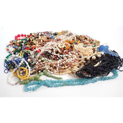 407 - A quantity of various bead necklaces