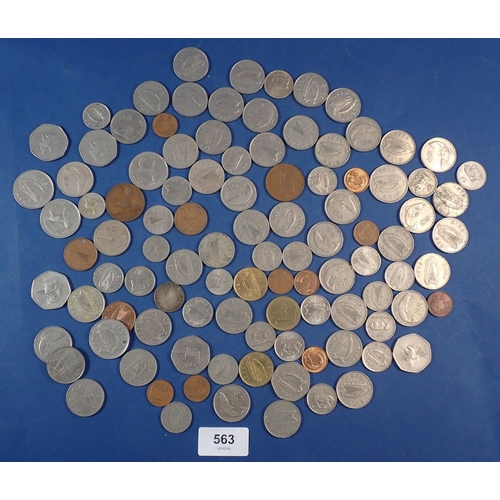 563 - A group of Eire coins including 6d, 5p, 10p, 2 shillings etc