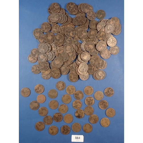 564 - A box of Victorian pennies