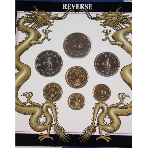 567 - A collection of coin sets to include Royal Mint examples, coinage for Central Bank of Yemen 1974, th... 