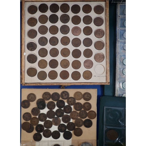 582 - A collection of pre decimal British coins across two albums plus loose, Victoria - Elizabeth II penn... 