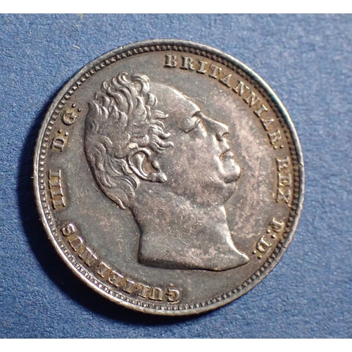 590 - A William IV 1835 silver sixpence Cond: VF-EF