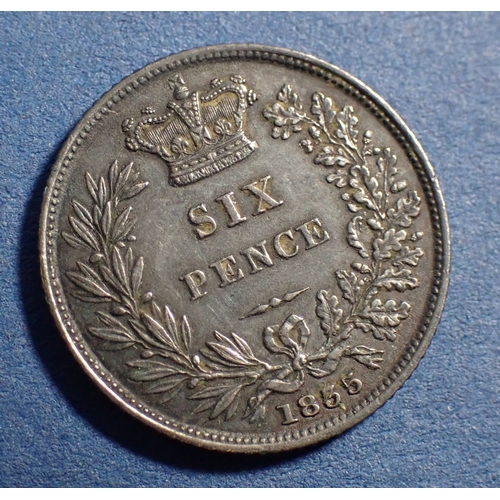 590 - A William IV 1835 silver sixpence Cond: VF-EF
