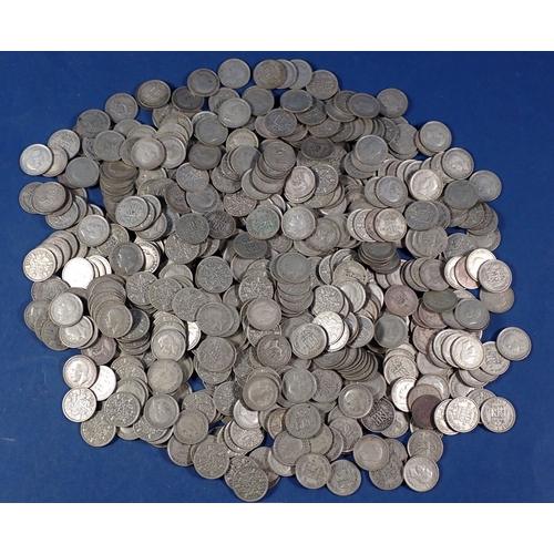 594 - A quantity of silver content sixpences, Edward VII - George VI 1904-1946 mainly in sequence, duplica... 