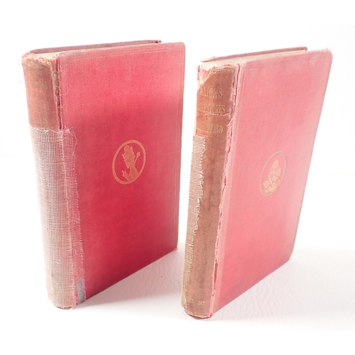 707 - Two books - Alice's Adventures in Wonderland 1912 and Alice Through the Looking Glass 1911 - Lewis C... 