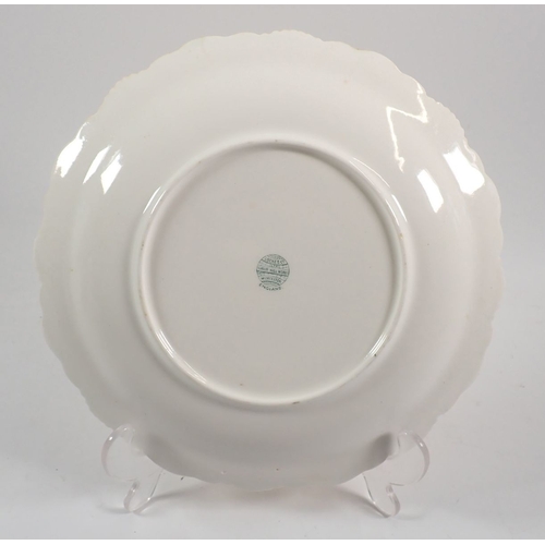 11 - A Locke & Co Worcester ivory blush plate painted chaffinch, 22.5cm