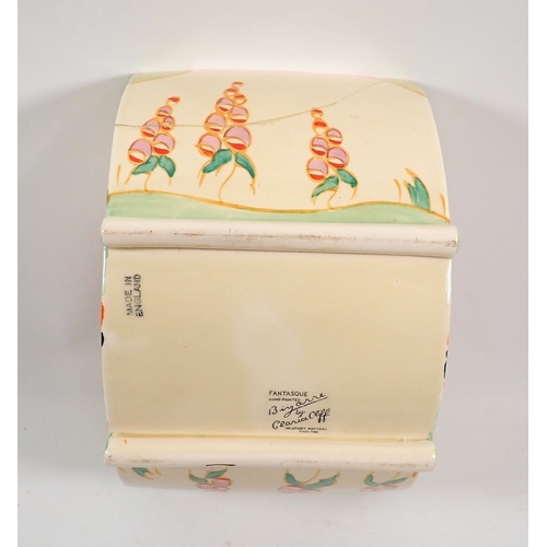 27 - A Clarice Cliff Bizarre Bon Jour form tureen base - damaged, 20.5cm