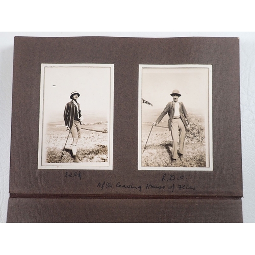 748 - A black and white photograph album with images of Cairo, Jerusalem, Nazareth etc. over 50 in total