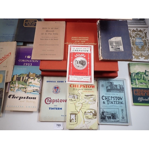 769 - A collection of local guides and history books relating to The Wye Valley, Chepstow, Newport, Aberga... 