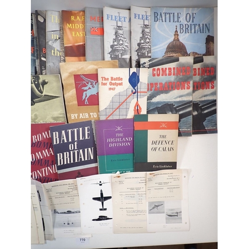 770 - A collection of WWII military booklets for the RAF, Army & Navy including various recognition handbo... 