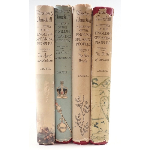 800 - A History of the English Speaking Peoples volumes I to IV, published Cassell & Co. Vol I Jan 1958 5t... 