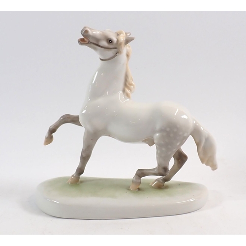150 - A Herend porcelain white horse, 17cm high
