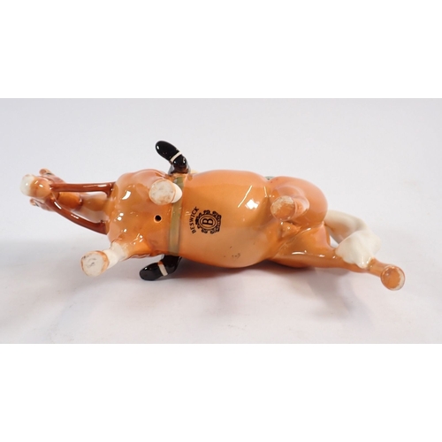 152 - A Beswick boy on a Palomino pony 13.5cm tall