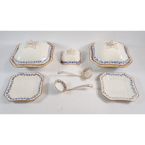 154 - A New Chelsea Vinery serving set including two tureens, two ladles etc.