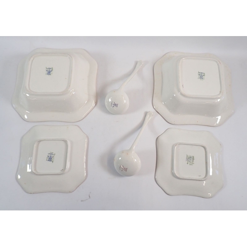 154 - A New Chelsea Vinery serving set including two tureens, two ladles etc.