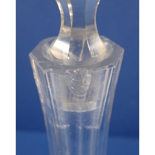 171 - A silver Sherry decanter label, Birmingham 1961 plus Victorian decanter and a Georgian glass rinser