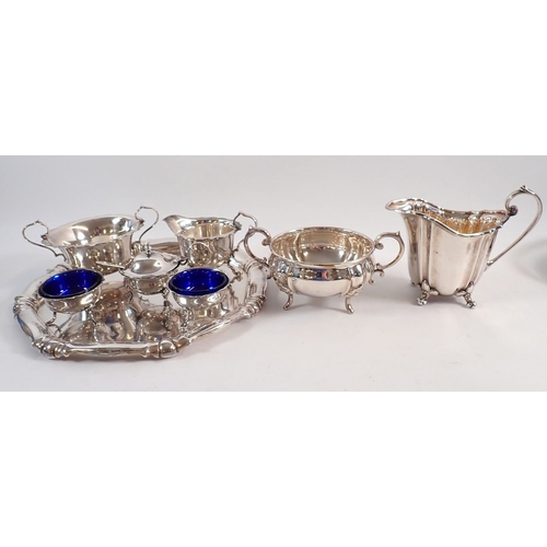 196 - A box of silver plated items