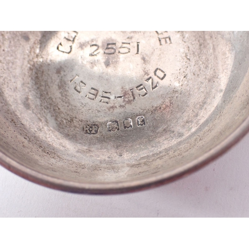 228 - A silver ashtray for Clissold Lodge, London 1920, a silver handled cheroot cutter and a small quanti... 