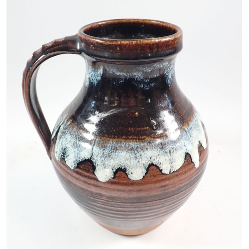 34 - A David Leach studio pottery jug, 26cm tall