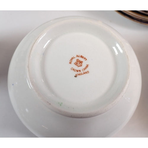 36 - A Royal Albert 1920's tea set comprising teapot with stand, coffee pot, milk jug, sugar, twelve cups... 