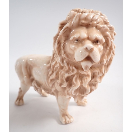 42 - A Rudolstadt Works lion, 12cm high