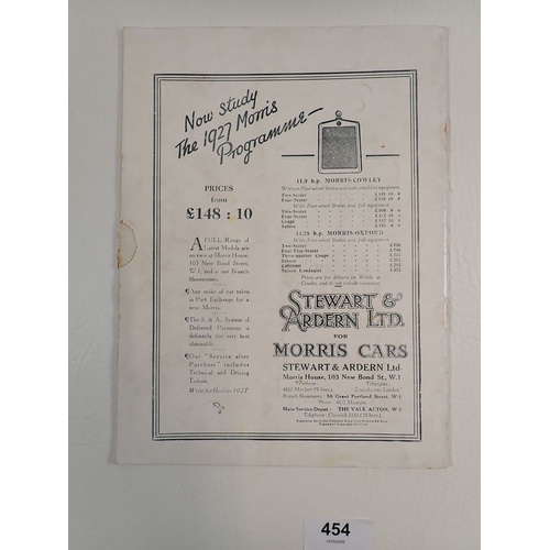 454 - A Ben-Hur film programme for the Tivoli cinema, London 1927