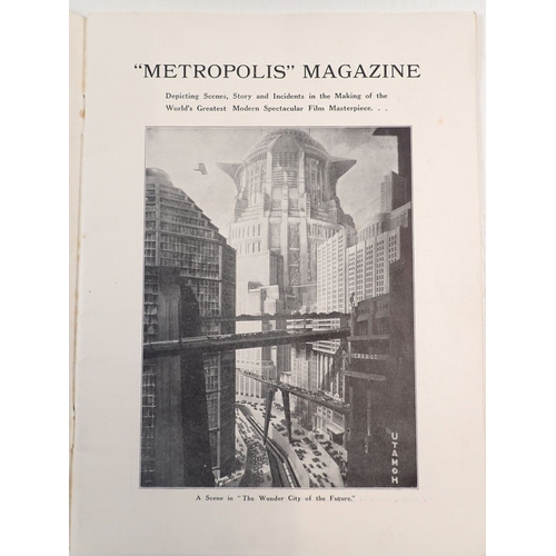 455 - A Metropolis original film programme - premier presentation at Marble Arch Pavillion London, Monday ... 